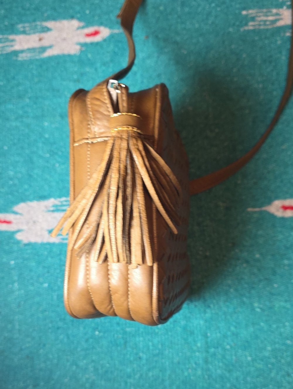 Vintage Kamarel New York Woven Leather Crossbody Shoulder Camera Bag EUC - Picture 13 of 15